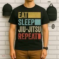 Funny Eat Sleep Jiu-Jitsu Repeat Gift T-Shirt thumb 6