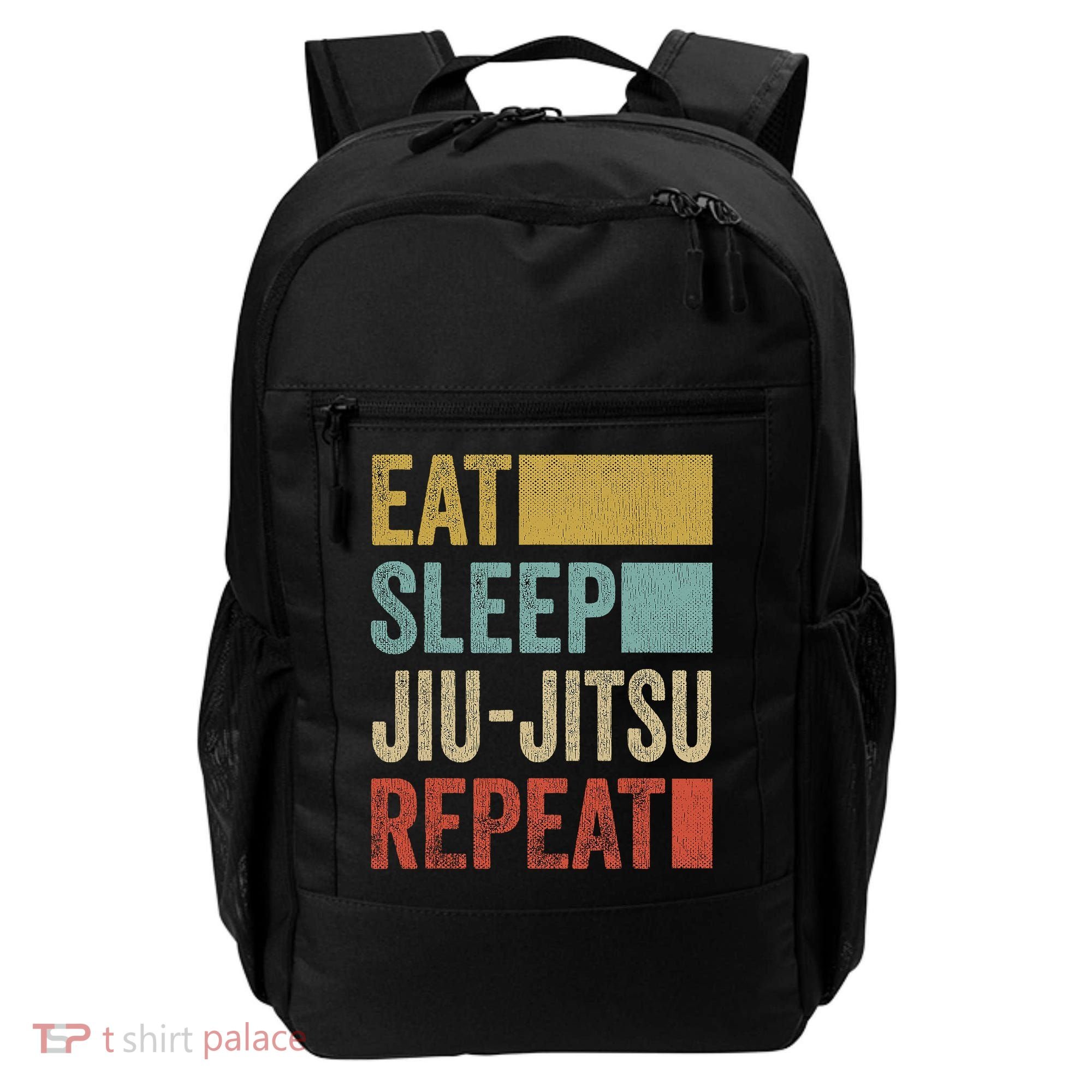 Funny Eat Sleep Jiu-Jitsu Repeat Gift Backpack