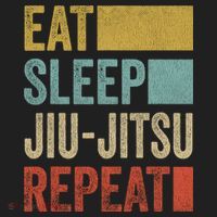 Funny Eat Sleep Jiu-Jitsu Repeat Gift Beanie thumb 2