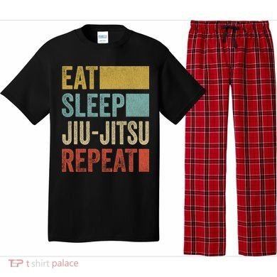 Funny Eat Sleep Jiu-Jitsu Repeat Gift Pajama Set