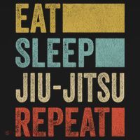 Funny Eat Sleep Jiu-Jitsu Repeat Gift Pajama Set thumb 2