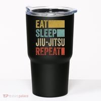 Funny Eat Sleep Jiu-Jitsu Repeat Gift Tumbler thumb 0