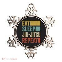 Funny Eat Sleep Jiu-Jitsu Repeat Gift Ornament thumb 0
