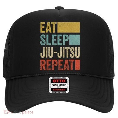 Funny Eat Sleep Jiu-Jitsu Repeat Gift Hat