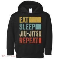 Funny Eat Sleep Jiu-Jitsu Repeat Gift Toddler Hoodie thumb 0
