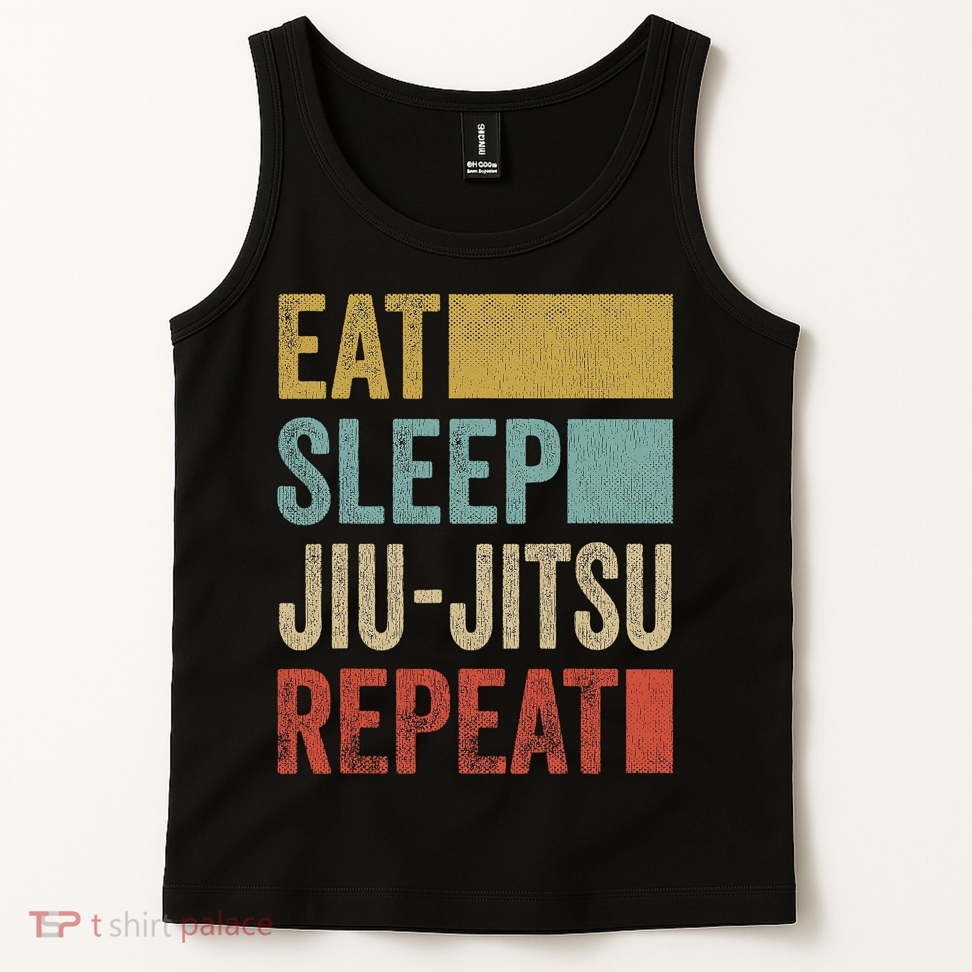Funny Eat Sleep Jiu-Jitsu Repeat Gift Tank Top