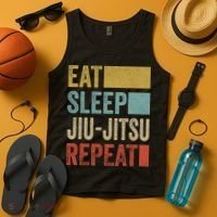 Funny Eat Sleep Jiu-Jitsu Repeat Gift Tank Top thumb 4