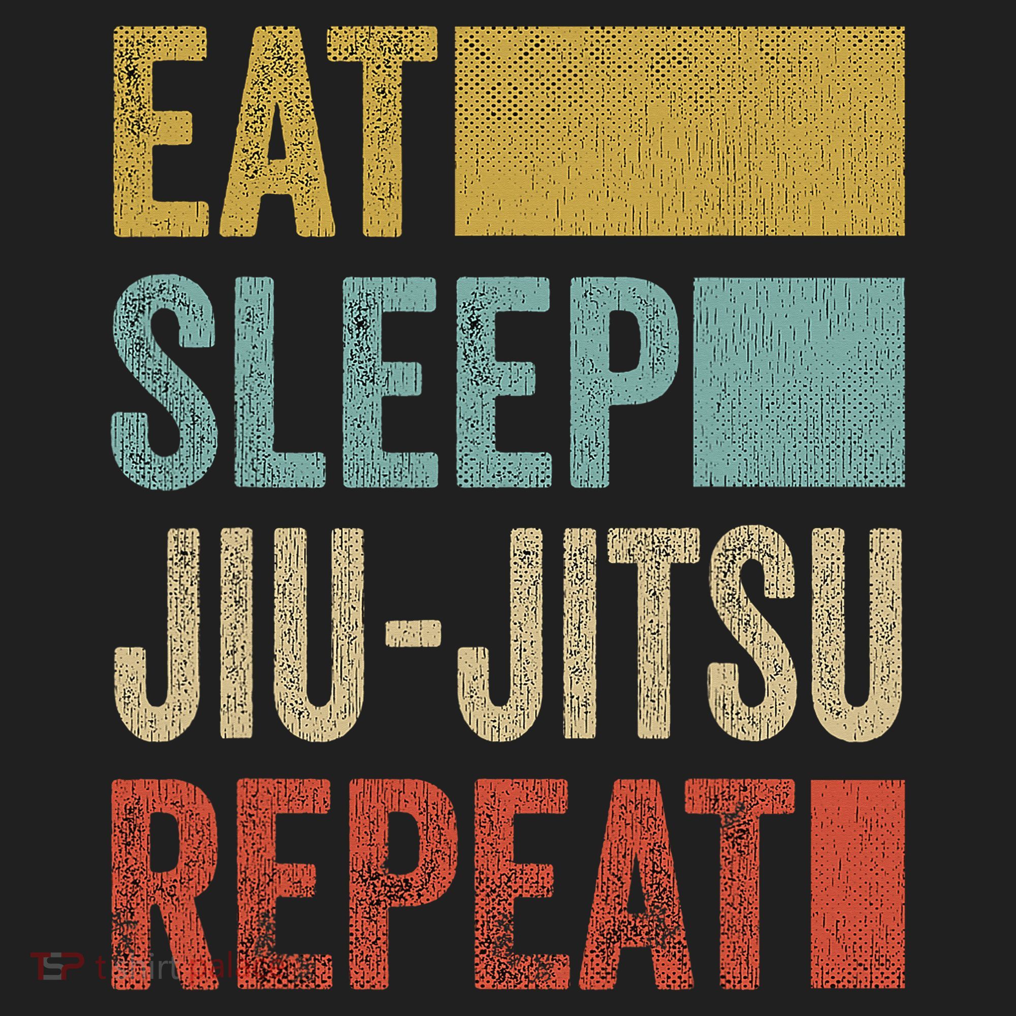 Funny Eat Sleep Jiu-Jitsu Repeat Gift Golf Towel
