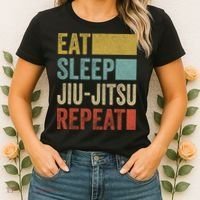 Funny Eat Sleep Jiu-Jitsu Repeat Gift Women's T-Shirt thumb 2