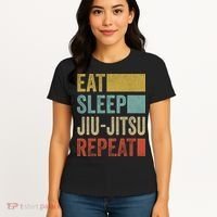 Funny Eat Sleep Jiu-Jitsu Repeat Gift Women's T-Shirt thumb 4