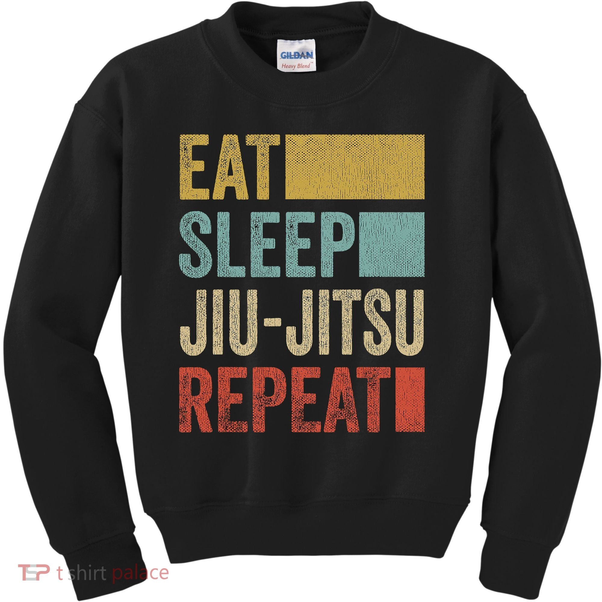 Funny Eat Sleep Jiu-Jitsu Repeat Gift Kids Sweatshirt