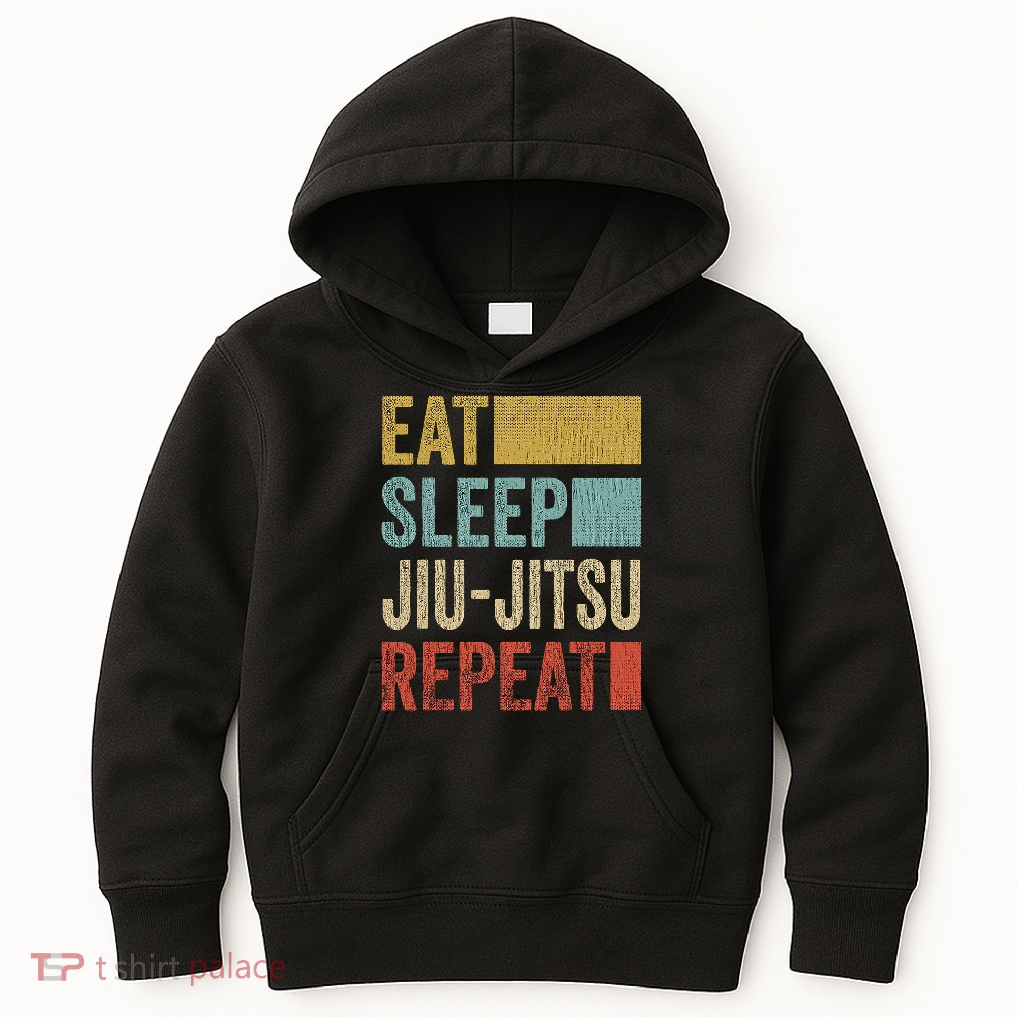 Funny Eat Sleep Jiu-Jitsu Repeat Gift Kids Hoodie