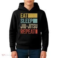 Funny Eat Sleep Jiu-Jitsu Repeat Gift Kids Hoodie thumb 4