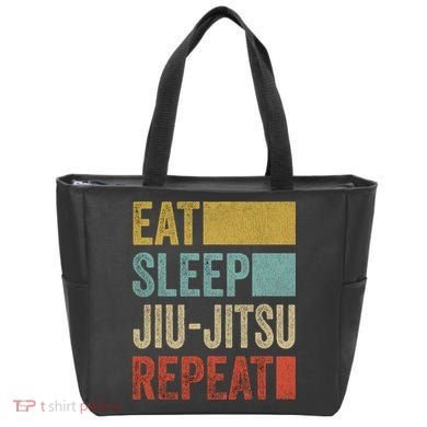 Funny Eat Sleep Jiu-Jitsu Repeat Gift Tote Bag