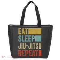 Funny Eat Sleep Jiu-Jitsu Repeat Gift Tote Bag thumb 0