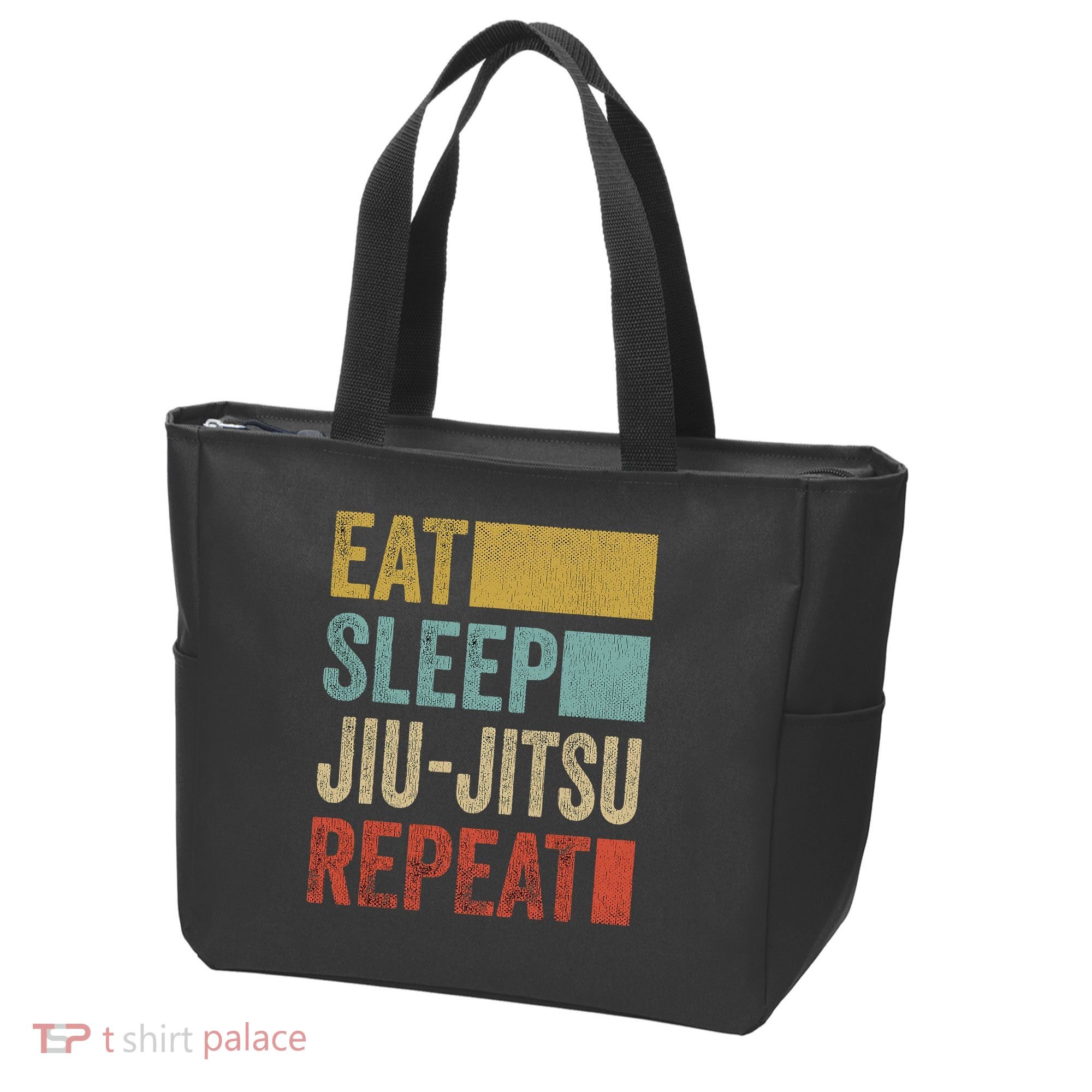 Funny Eat Sleep Jiu-Jitsu Repeat Gift Tote Bag