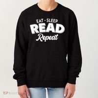 Funny Eat Sleep Read Repeat Book Lover Women's Sweatshirt thumb 0