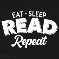 Funny Eat Sleep Read Repeat Book Lover Polo thumb 3