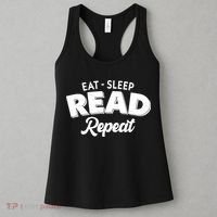 Funny Eat Sleep Read Repeat Book Lover Women's Tank Top thumb 3