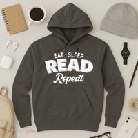 Funny Eat Sleep Read Repeat Book Lover Hoodie thumb 3