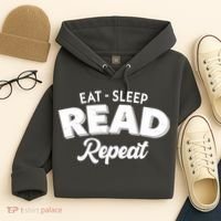 Funny Eat Sleep Read Repeat Book Lover Hoodie thumb 4