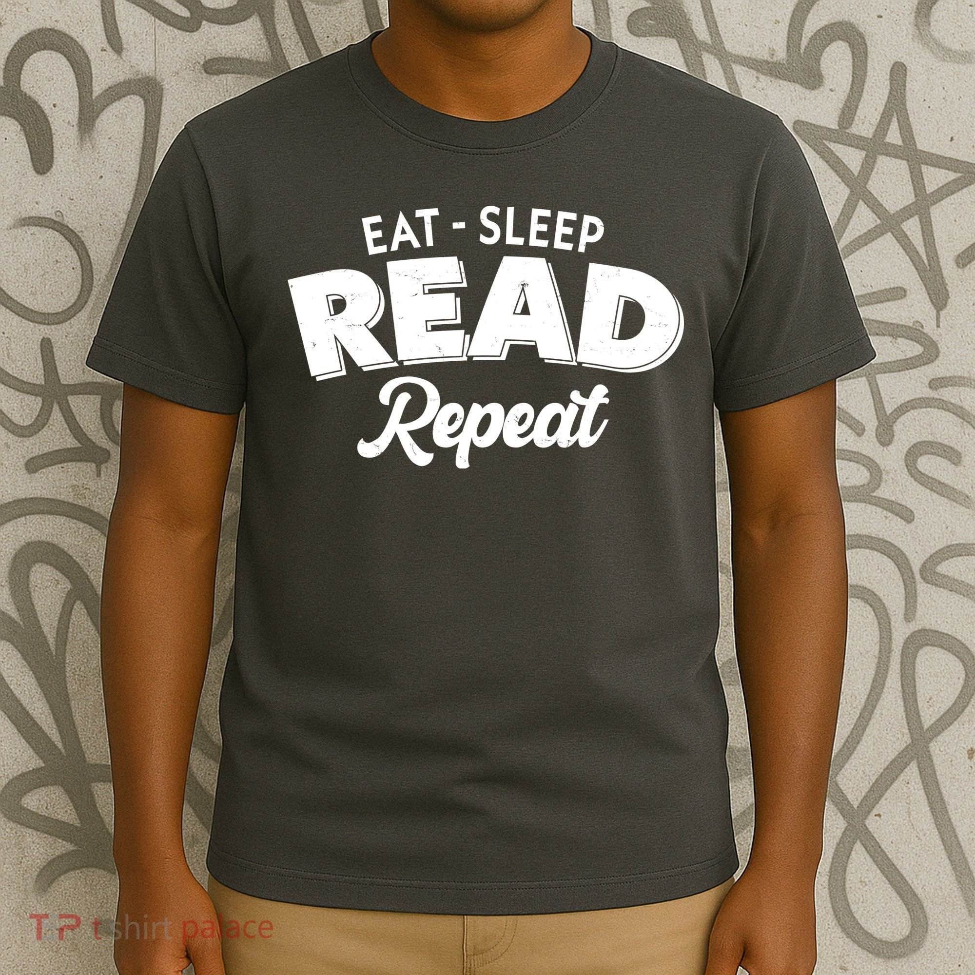Funny Eat Sleep Read Repeat Book Lover T-Shirt