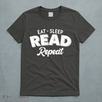 Funny Eat Sleep Read Repeat Book Lover T-Shirt thumb 5