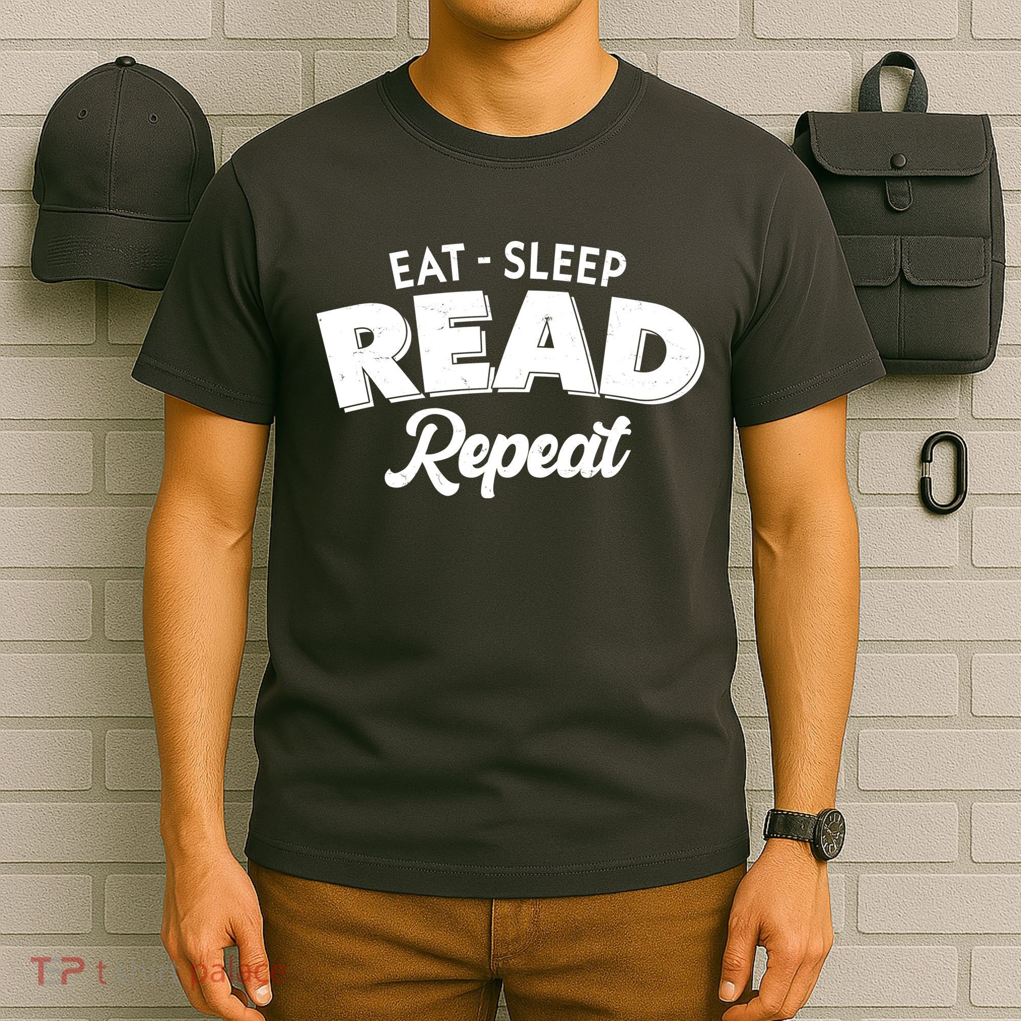 Funny Eat Sleep Read Repeat Book Lover T-Shirt
