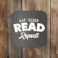 Funny Eat Sleep Read Repeat Book Lover Coaster thumb 0