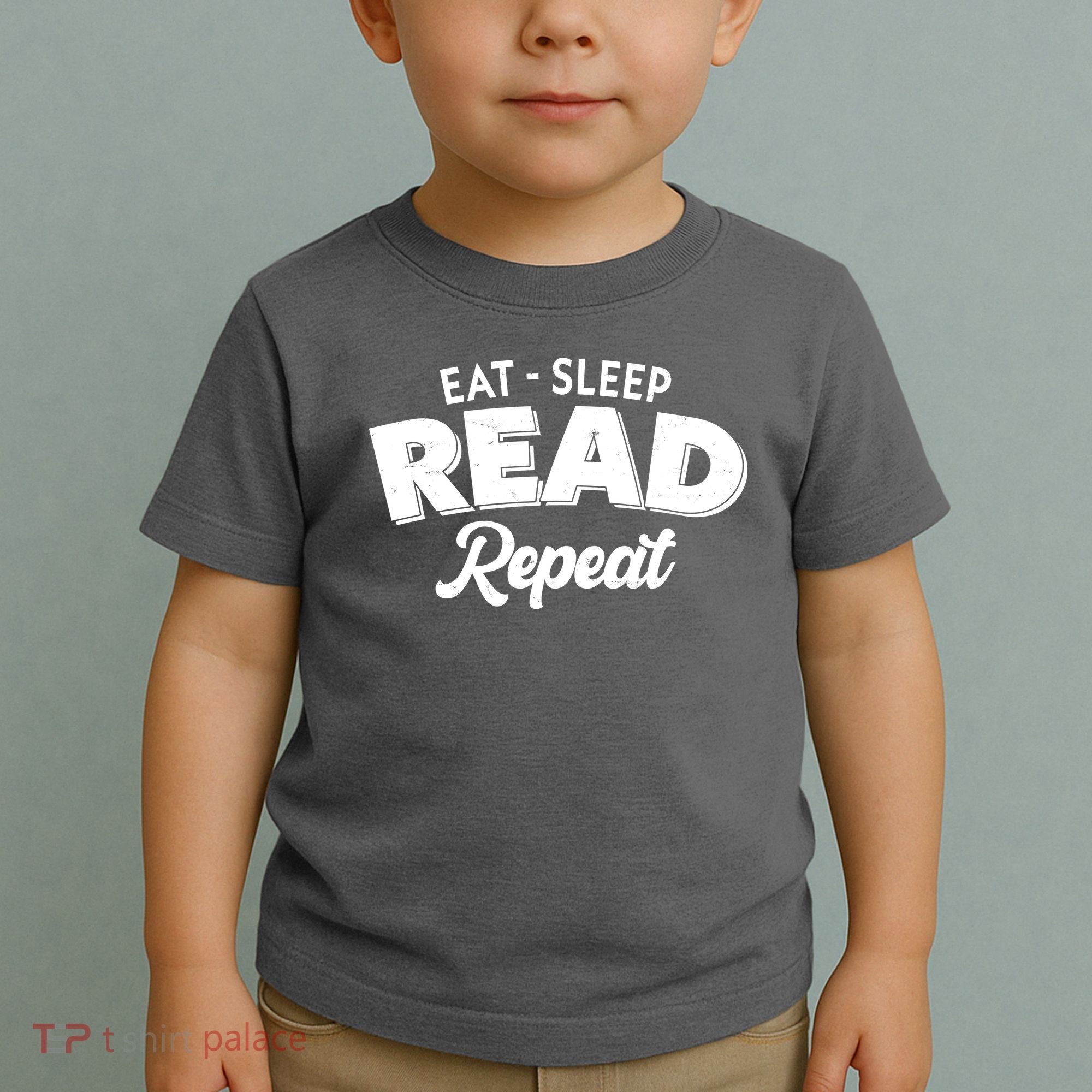 Funny Eat Sleep Read Repeat Book Lover Toddler T-Shirt
