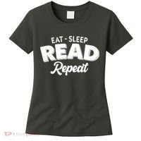 Funny Eat Sleep Read Repeat Book Lover Women's T-Shirt thumb 0