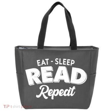 Funny Eat Sleep Read Repeat Book Lover Tote Bag