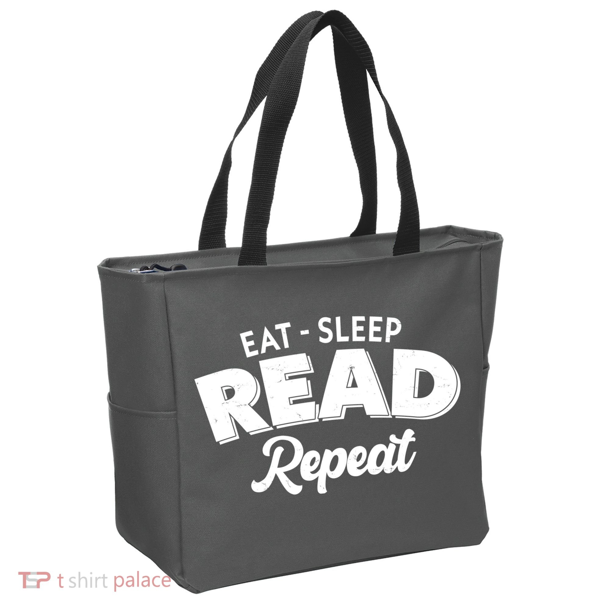 Funny Eat Sleep Read Repeat Book Lover Tote Bag