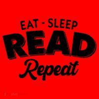 Funny Eat Sleep Read Repeat Book Lover Santa Hat thumb 1