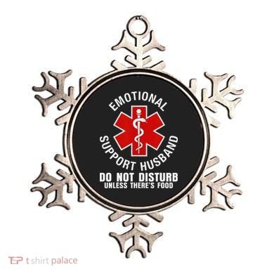 Funny Emotional Support Husband Do Not Pet Dad Humor Love Ornament