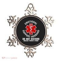 Funny Emotional Support Husband Do Not Pet Dad Humor Love Ornament thumb 0