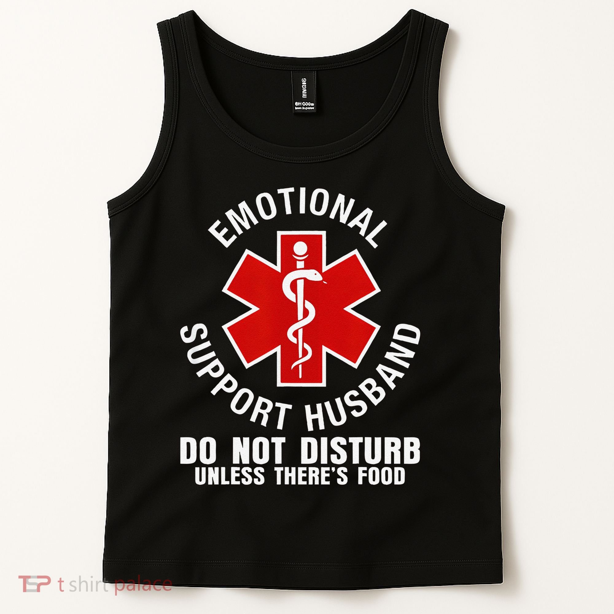 Funny Emotional Support Husband Do Not Pet Dad Humor Love Tank Top