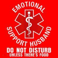Funny Emotional Support Husband Do Not Pet Dad Humor Love Santa Hat thumb 1