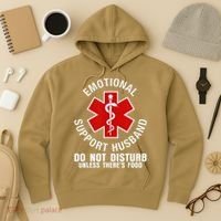 Funny Emotional Support Husband Do Not Pet Dad Humor Love Hoodie thumb 3