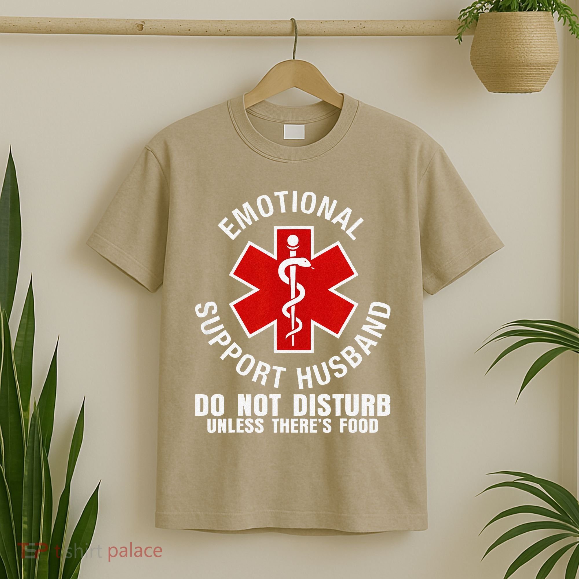 Funny Emotional Support Husband Do Not Pet Dad Humor Love T-Shirt