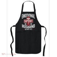 Funny Emotional Support Husband Do Not Pet Apron thumb 0