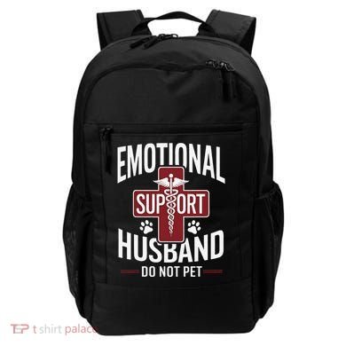 Funny Emotional Support Husband Do Not Pet Backpack