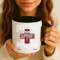 Funny Emotional Support Husband Do Not Pet Coffee Mug thumb 3