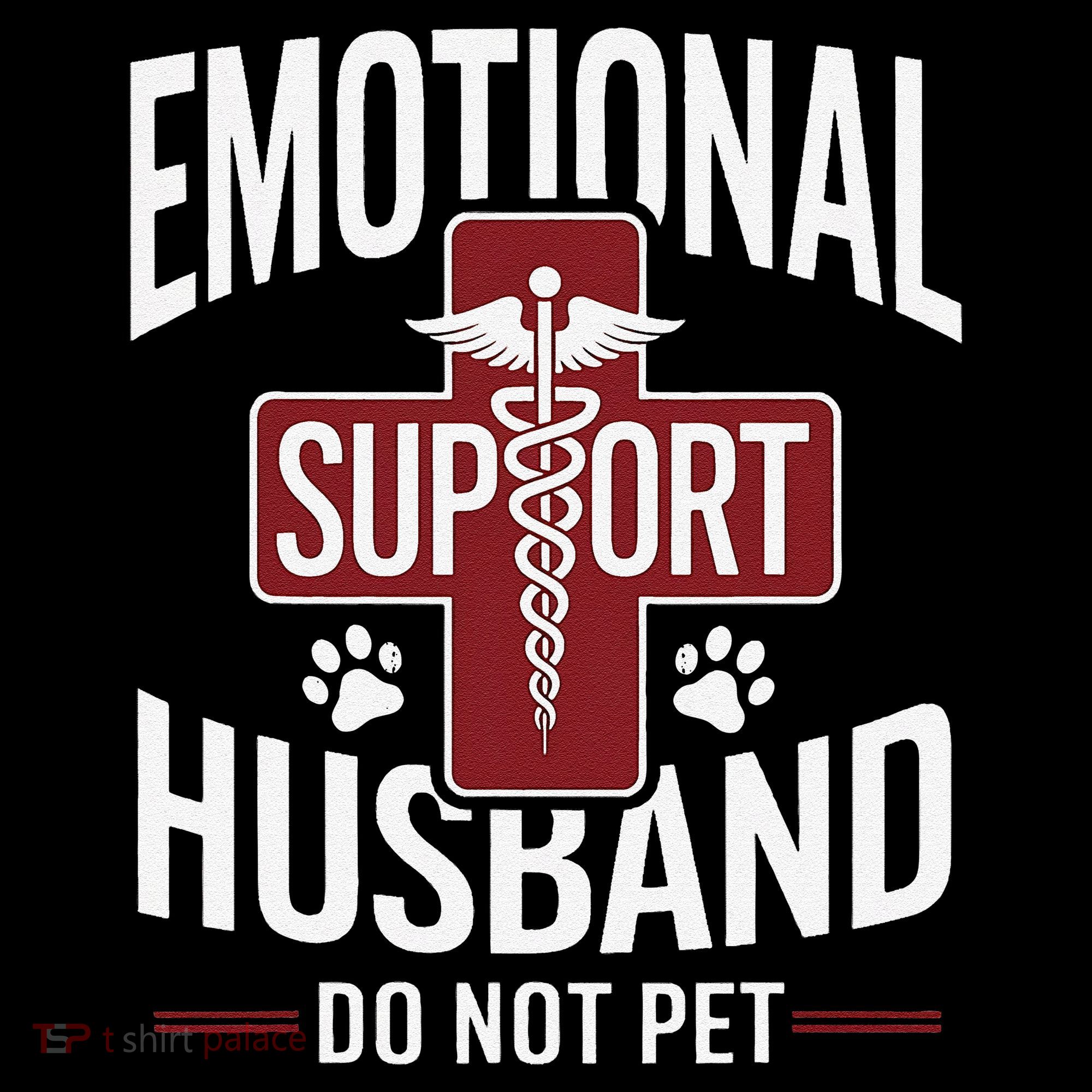 Funny Emotional Support Husband Do Not Pet Coaster