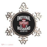 Funny Emotional Support Husband Do Not Pet Ornament thumb 0