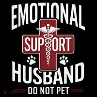 Funny Emotional Support Husband Do Not Pet Tank Top thumb 6