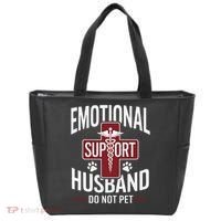 Funny Emotional Support Husband Do Not Pet Tote Bag thumb 0
