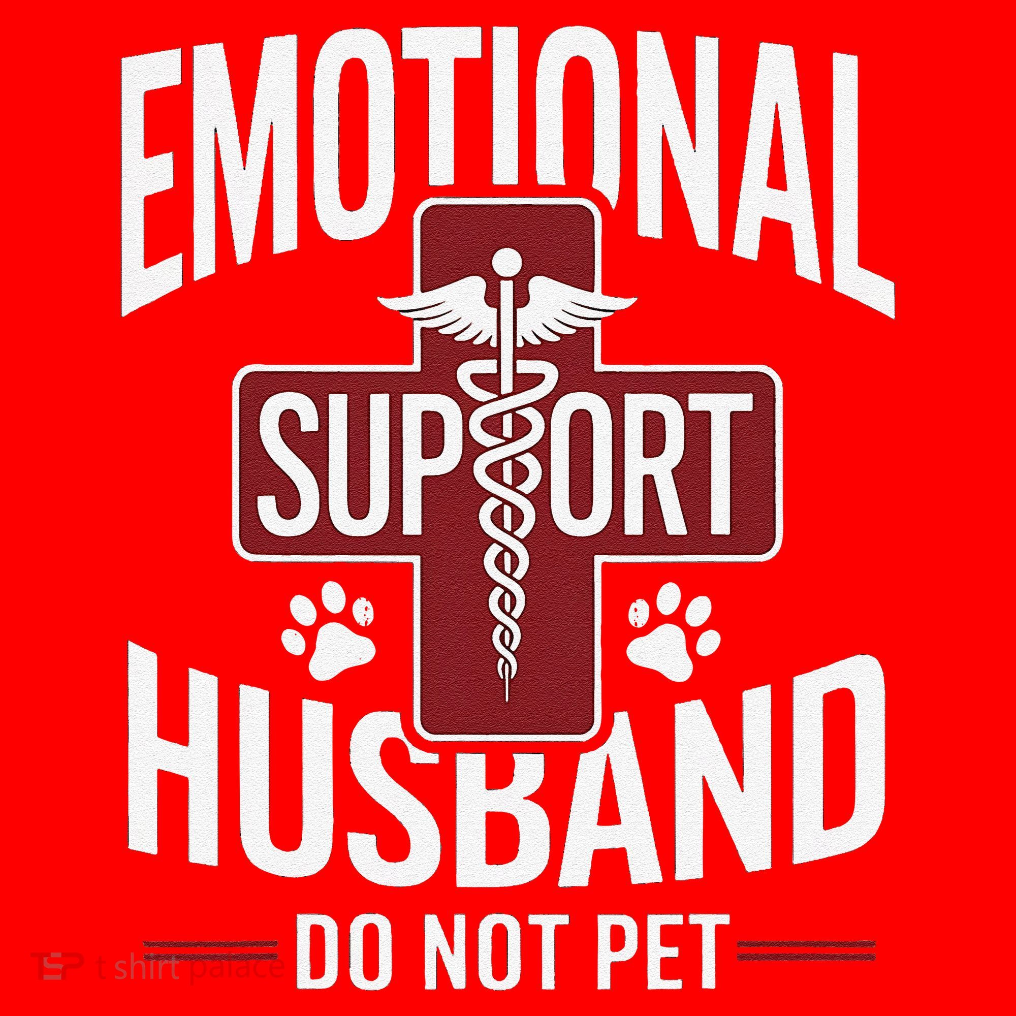 Funny Emotional Support Husband Do Not Pet Santa Hat