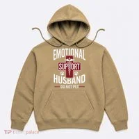 Funny Emotional Support Husband Do Not Pet Hoodie thumb 0