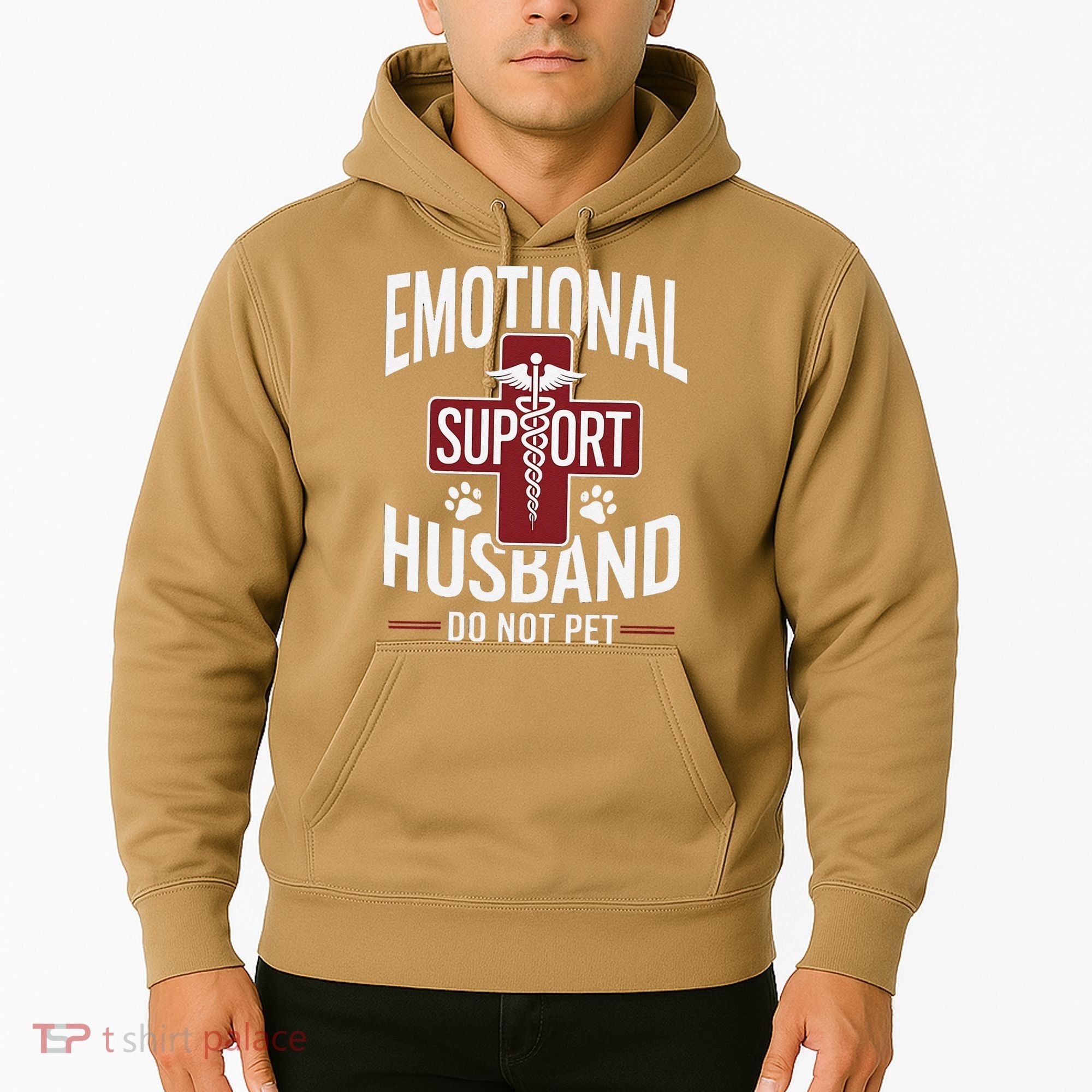 Funny Emotional Support Husband Do Not Pet Hoodie